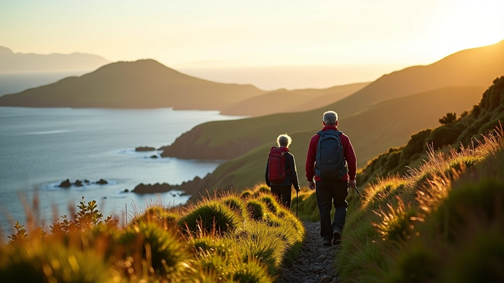 Kerry coastal day hike with mountain views